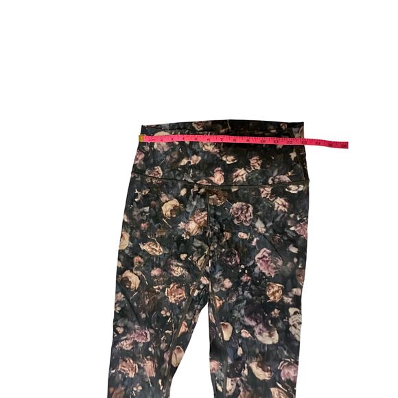 Lululemon Size 8 Dark Floral Leggings with “B” Logo – Stretchy Activewear - Picture 3 of 8